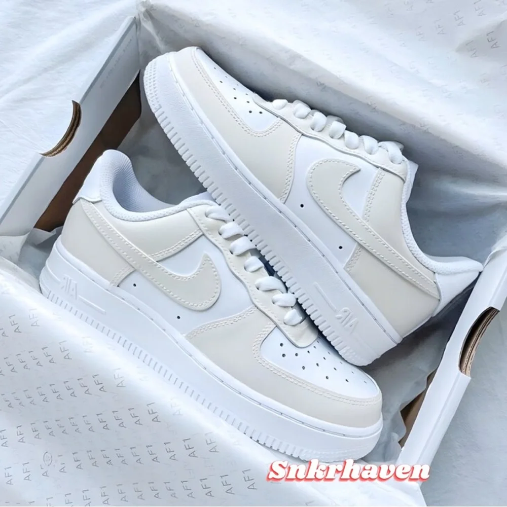 Nike beige Rare Air Force 1s - Picture 1 of 3